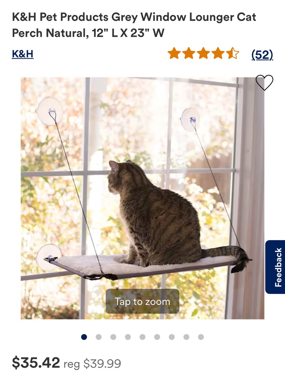 K&H cat window lounger ledge - new in box